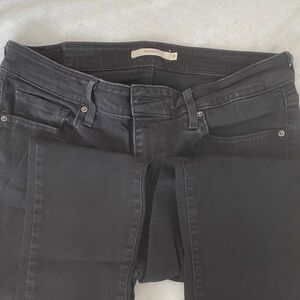 Women's Skinny Jeans - Black Stretch Denim by 7 For All Mankind